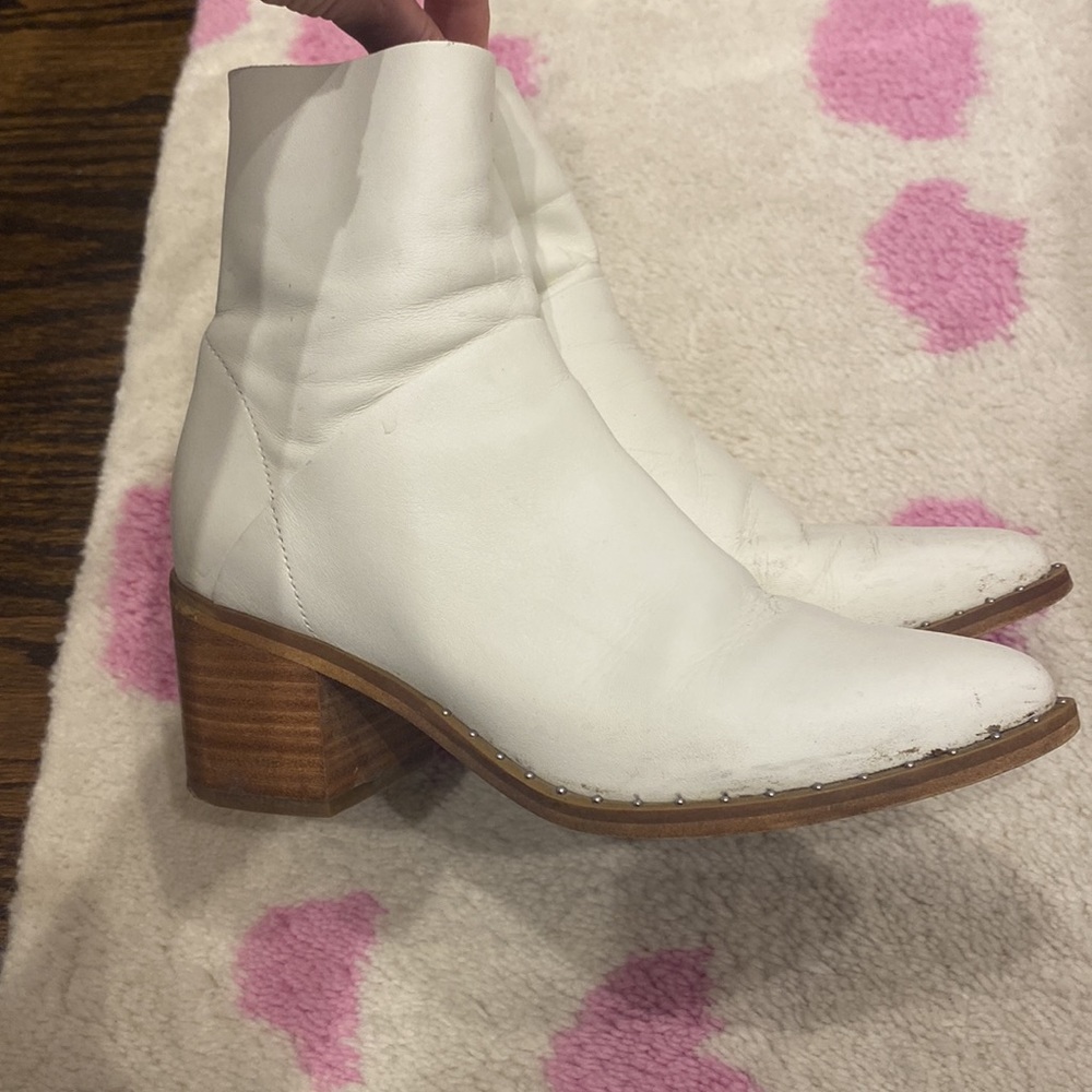 White leather western / cowboy bootie. Treasure and Bond Farrah - Picture 2 of 3